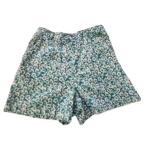 Retro Highwaisted Daisy Mom Shorts Cotton 28in waist/3.5in inseam Liz Sport 12